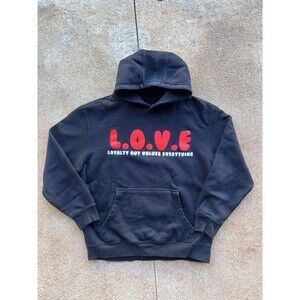 Hip Hop Kodak Black Rap Hoodie Small Black Anime Streetwear Cartoon L.O.V.E